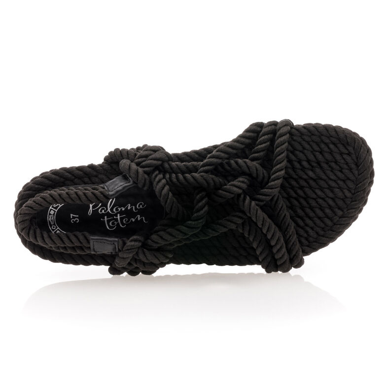 Schwarze Damensandalen / Zehenfreie Schuhe