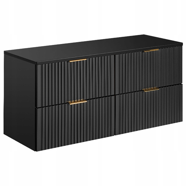 Zestaw 2 szafek pod umywalkę 120 cm z blatem ADEL BLACK 82-60