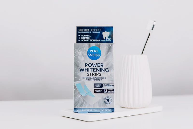 Tiras clareadoras Perl Weiss Power Whitening Strips para clareamento dental