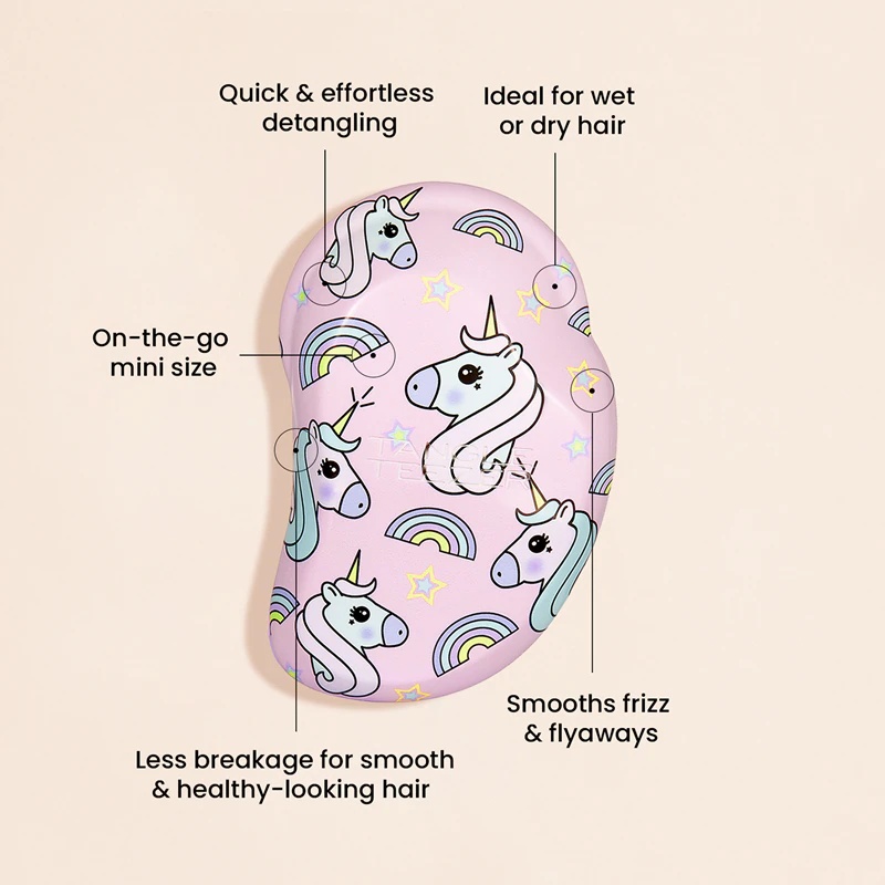 „Tangle Teezer“ originalus mini vienaragio stebuklingo rašto plaukų šepetys