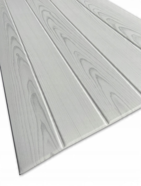 Panele Ścienne Kasetony Szare Drewno Deska Sosna Srebrna 100X50Cm - 02Xl