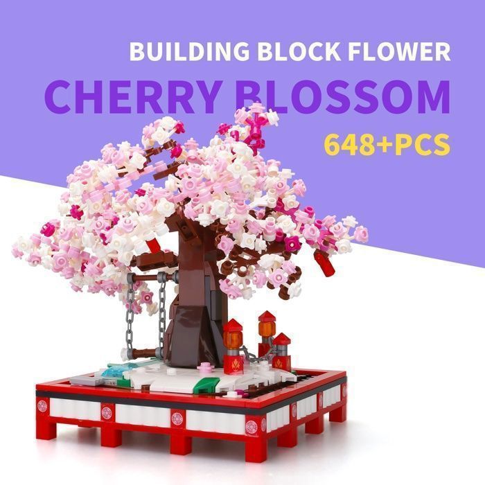 Bonsai Kersenbloesem - Garosa - Bouwblokkenset - Decoratieve modelbouwset in blokken, 648 onderdelen