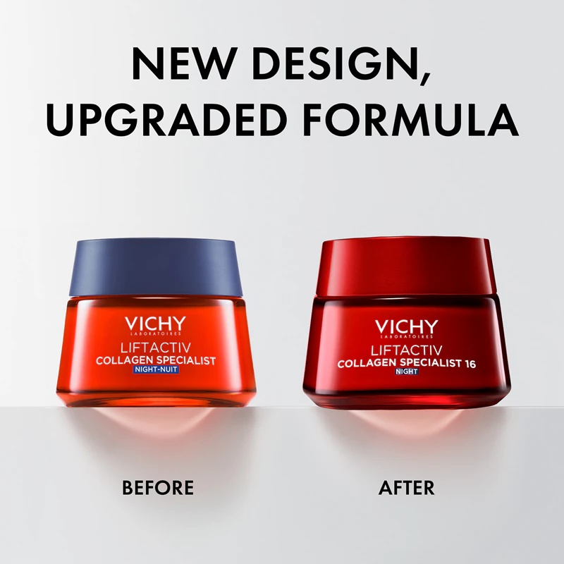„Vichy Liftactiv Collagen Specialist 16 Night“ stangrinantis naktinis kremas nuo raukšlių