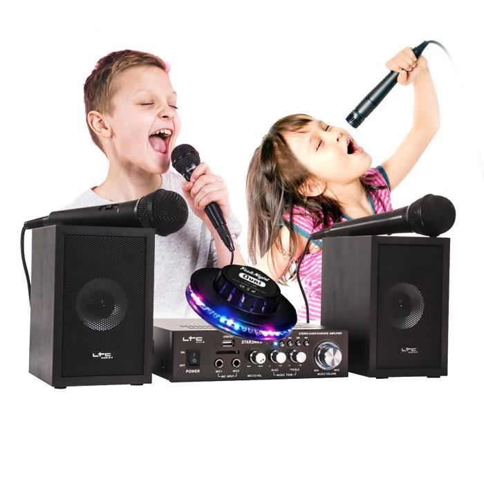 Karaoke per bambini - Suono Ibiza - STAR2MKII - 2x50W - Porta USB/SD - Effetto LED RGB multicolore