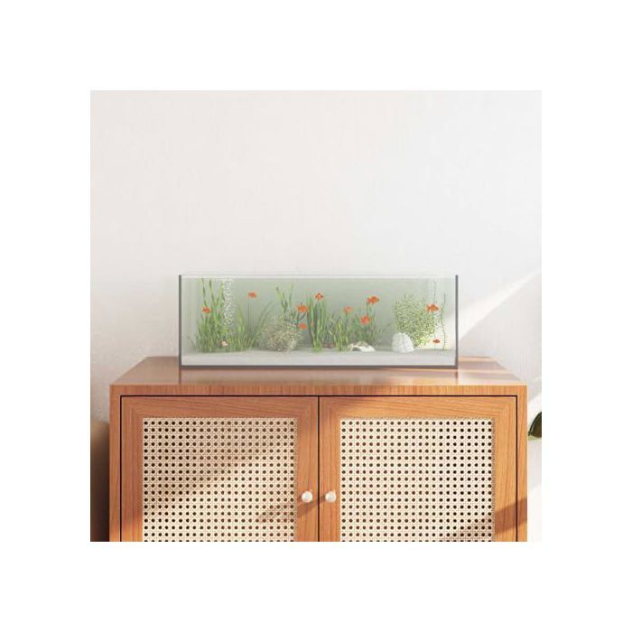 Aquarium en verre - vidaXL - 60x20x20 cm - Blanc - Rectangulaire - Utilisation intérieure et extérieure - Bords doux