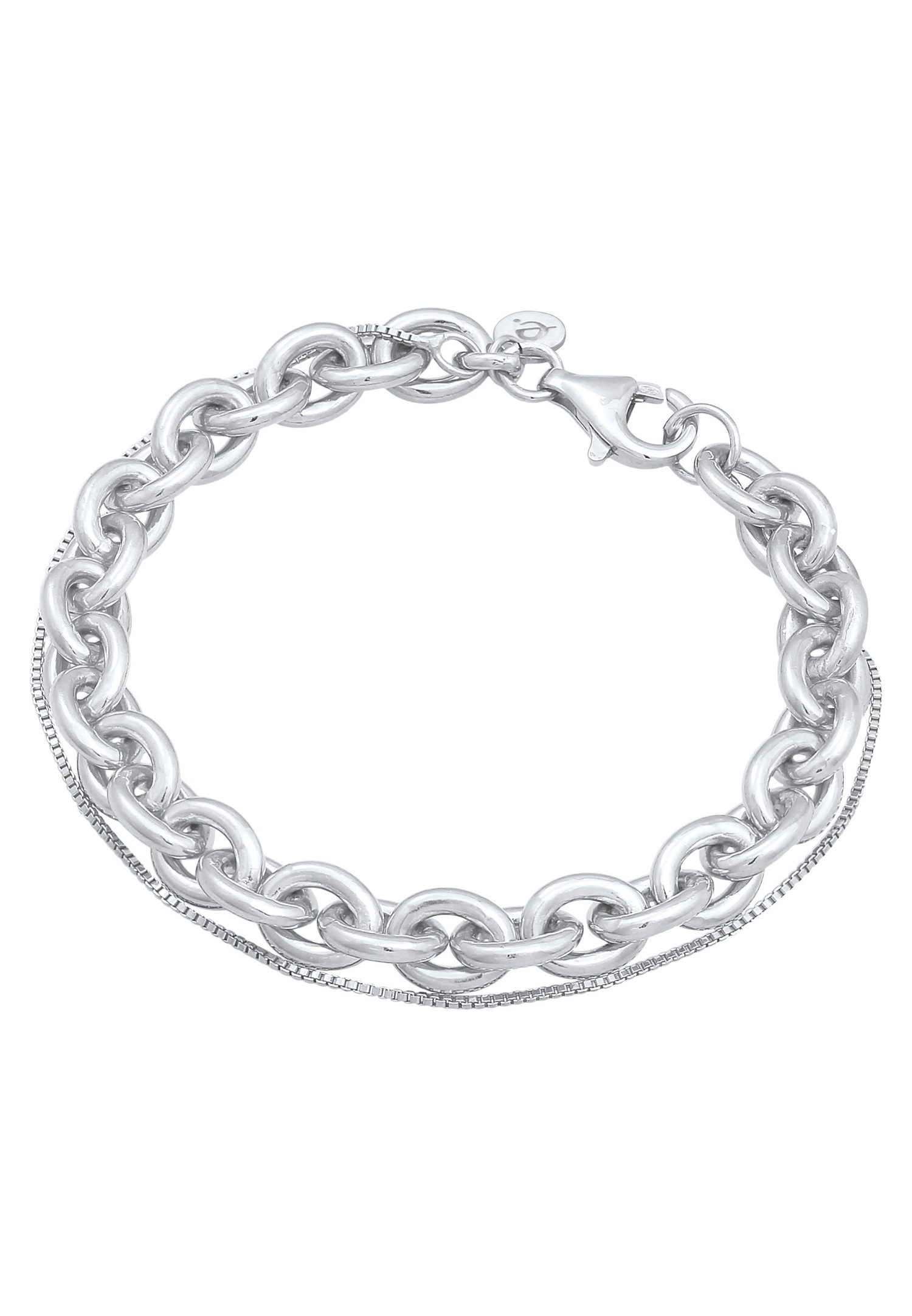 Elli PREMIUM Femmes Couche Vénitienne Grosse en argent sterling 925 rhodié