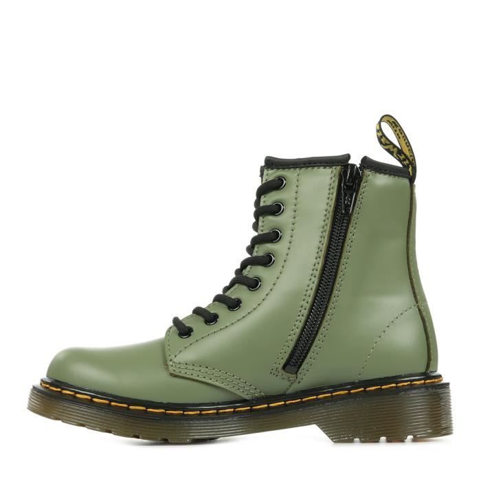 Stivali - DR MARTENS - 1460 J - Pelle Softy T - Cerniera laterale - Verde (Bambino)
