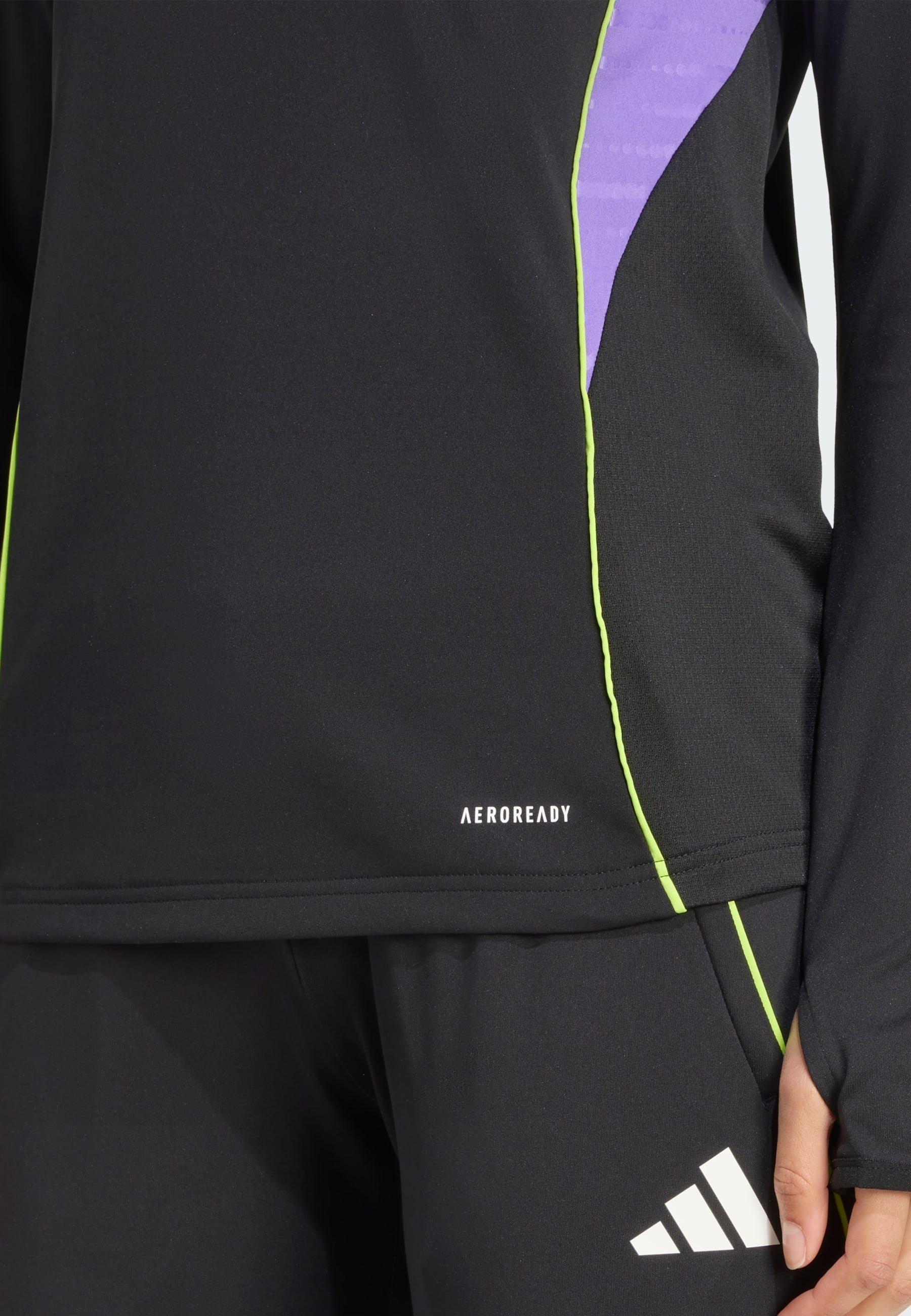 adidas Performance TIRO25C - Top met lange mouwen - zwart paars rush