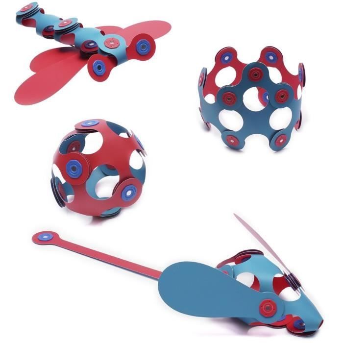 Itsy CLIXO - Fenicottero/Turchese - GIPSY TOYS - Set di costruzioni magnetiche - Giocattolo educativo e creativo - 18 pezzi - Età 4+