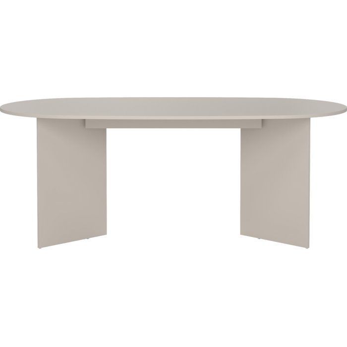 Familie eettafel – Ovaal – Kasjmierbeige afwerking – Geschikt voor 6 personen – 200 x 100 x 76 cm