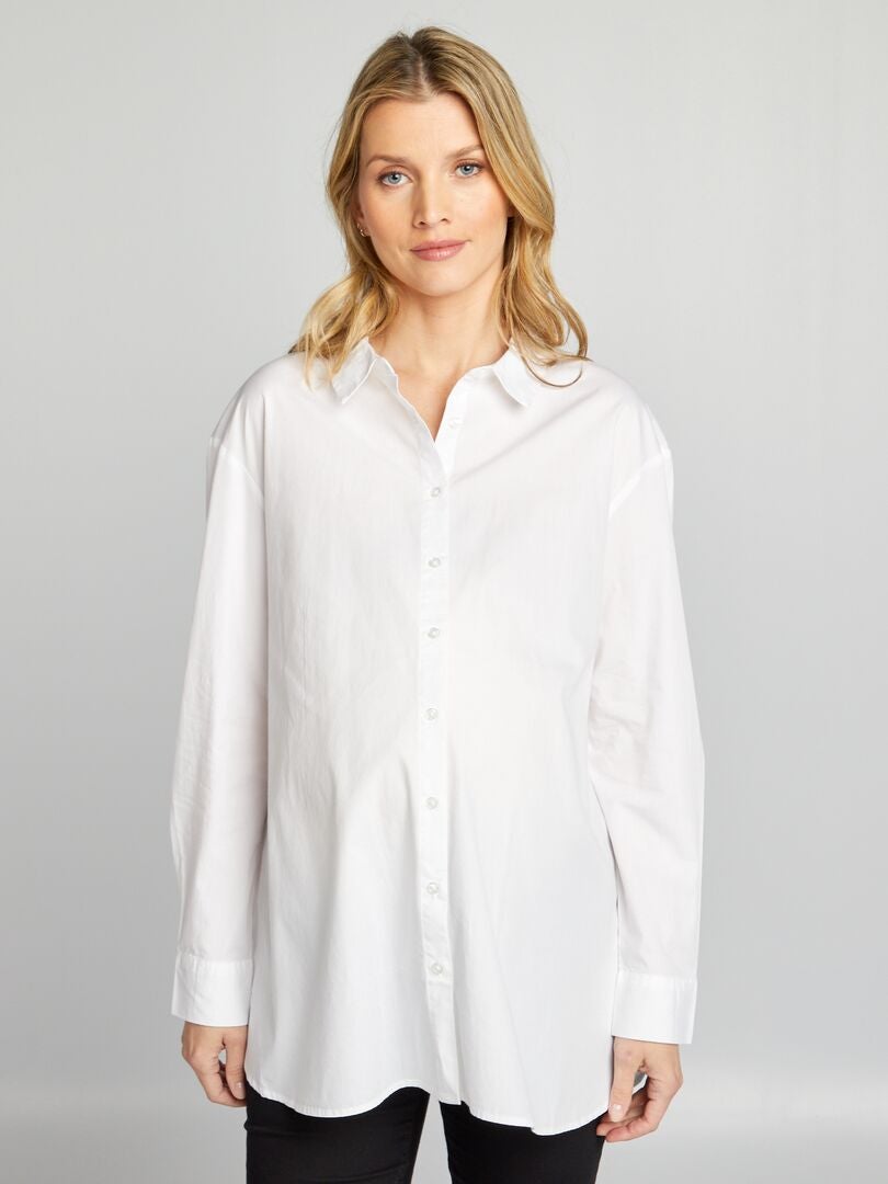 Oversized zwangerschapsblouse - wit