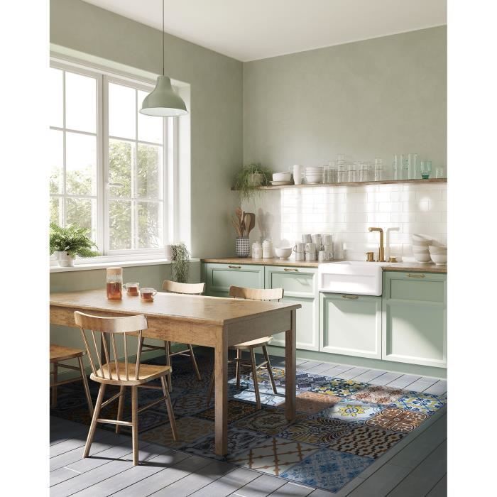 Nijar Original Panoramisch Vinyl Tapijt met Cementtegelpatroon, 40x80 cm - PVC Tapijt voor Keuken, Kantoor en Woonkamer