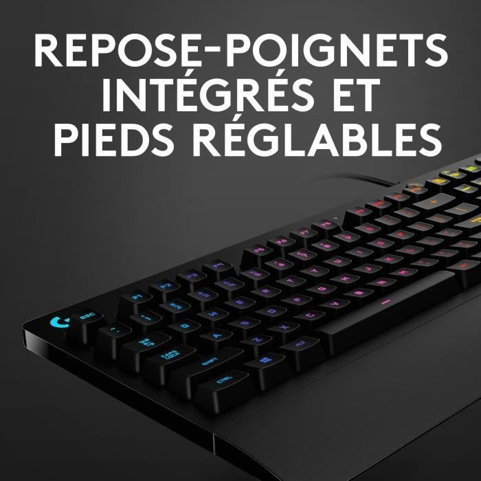 Clavier gamer - Filaire - Logitech G - G213 Prodigy - AZERTY - USB - Noir