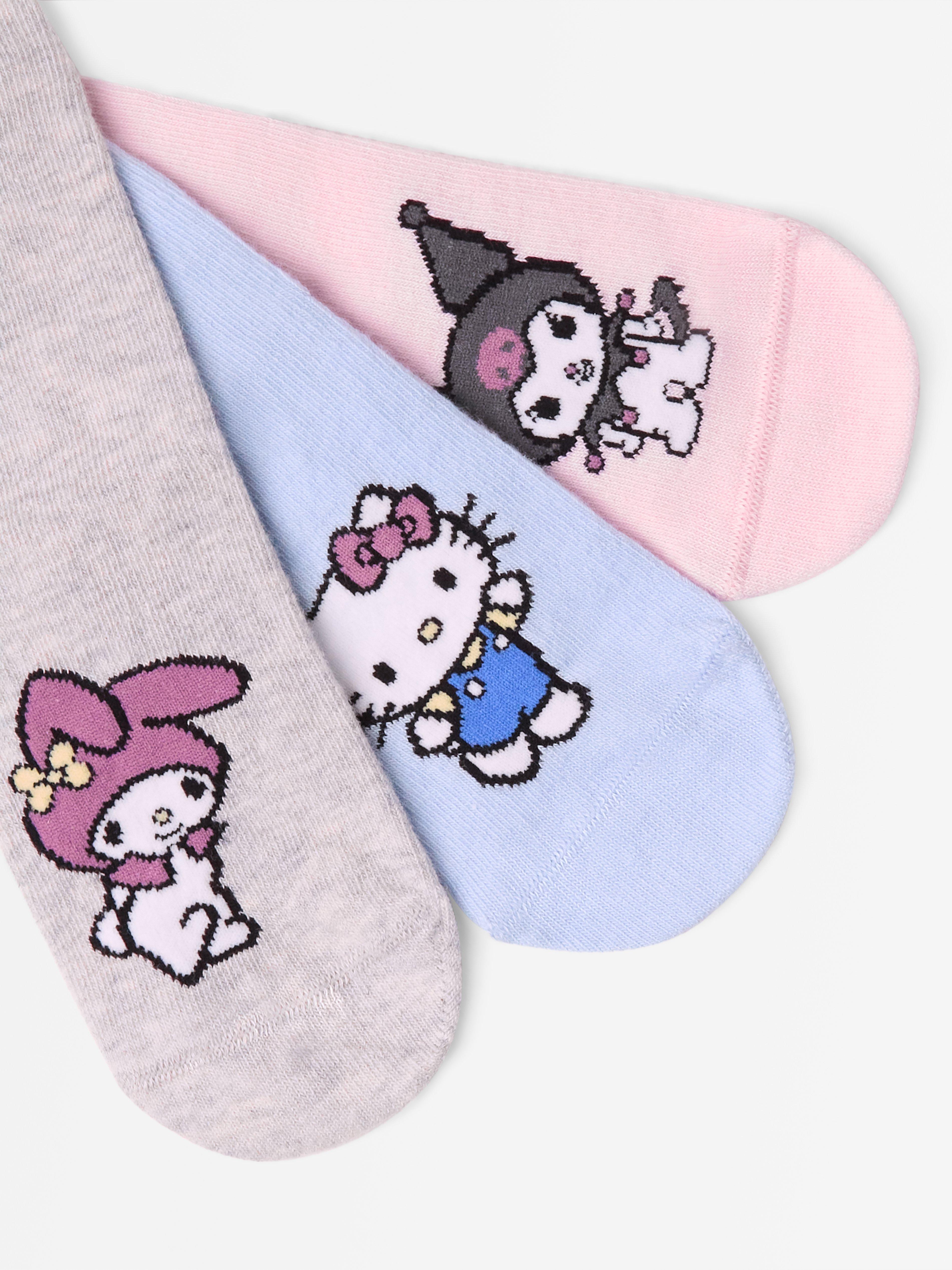 3-pakning Hello Kitty sokker lyseblå