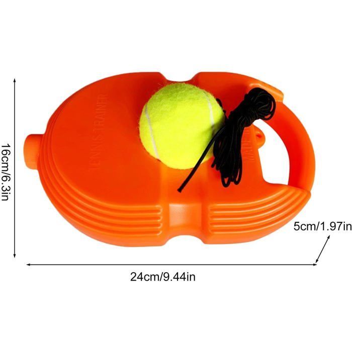 Kit de tenis con reboteador, portátil para familias/adultos, entrenamiento con pelota, cuerda, fortalecimiento de habilidades.