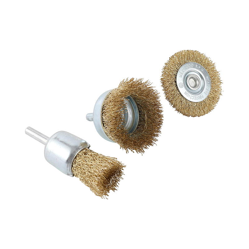 Arbeitsdrahtbürsten-Set, 3-teilig, Bohrmaschine, Arbeitsgerät