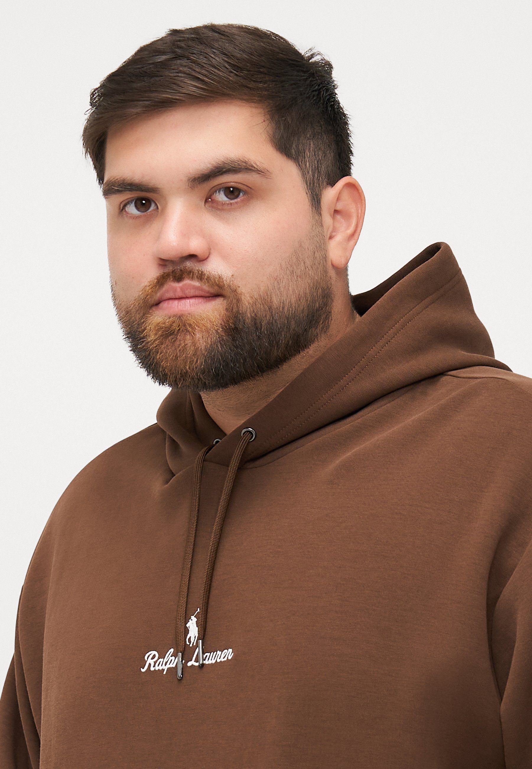 Polo Ralph Lauren Big & Tall LOGO DOUBLE HOODIE - Sweatshirt - branch brown