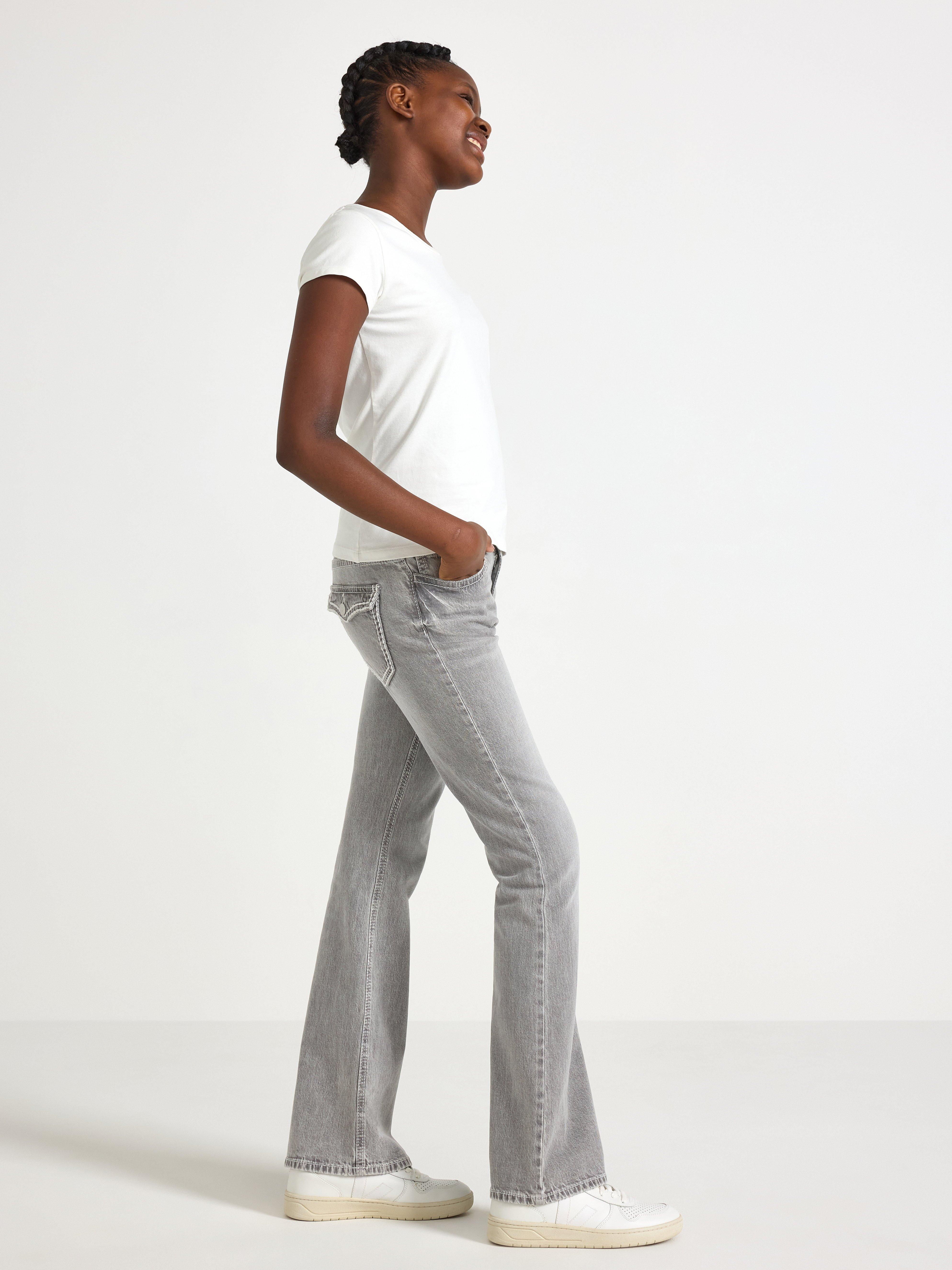 Pantalones vaqueros acampanados FREJA grises
