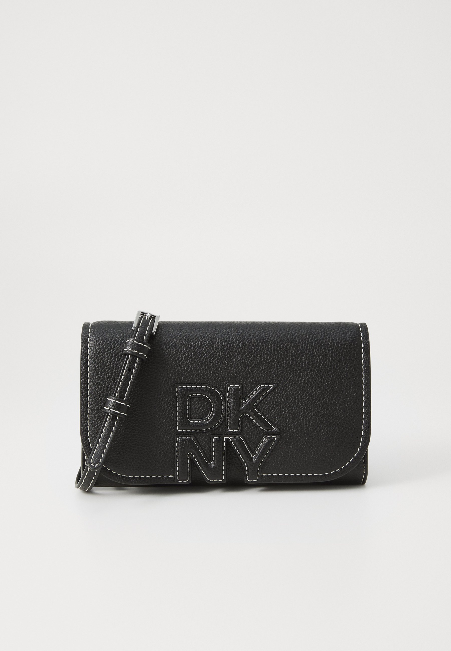 Portefeuille DKNY NICOLE à cordon - Noir/Corail écrasant