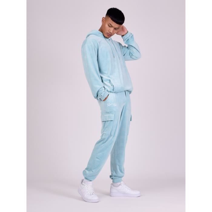 Jogginghose aus Waffelvelours – PROJECT X PARIS – Herren – Türkis – Fitness – Atmungsaktiv