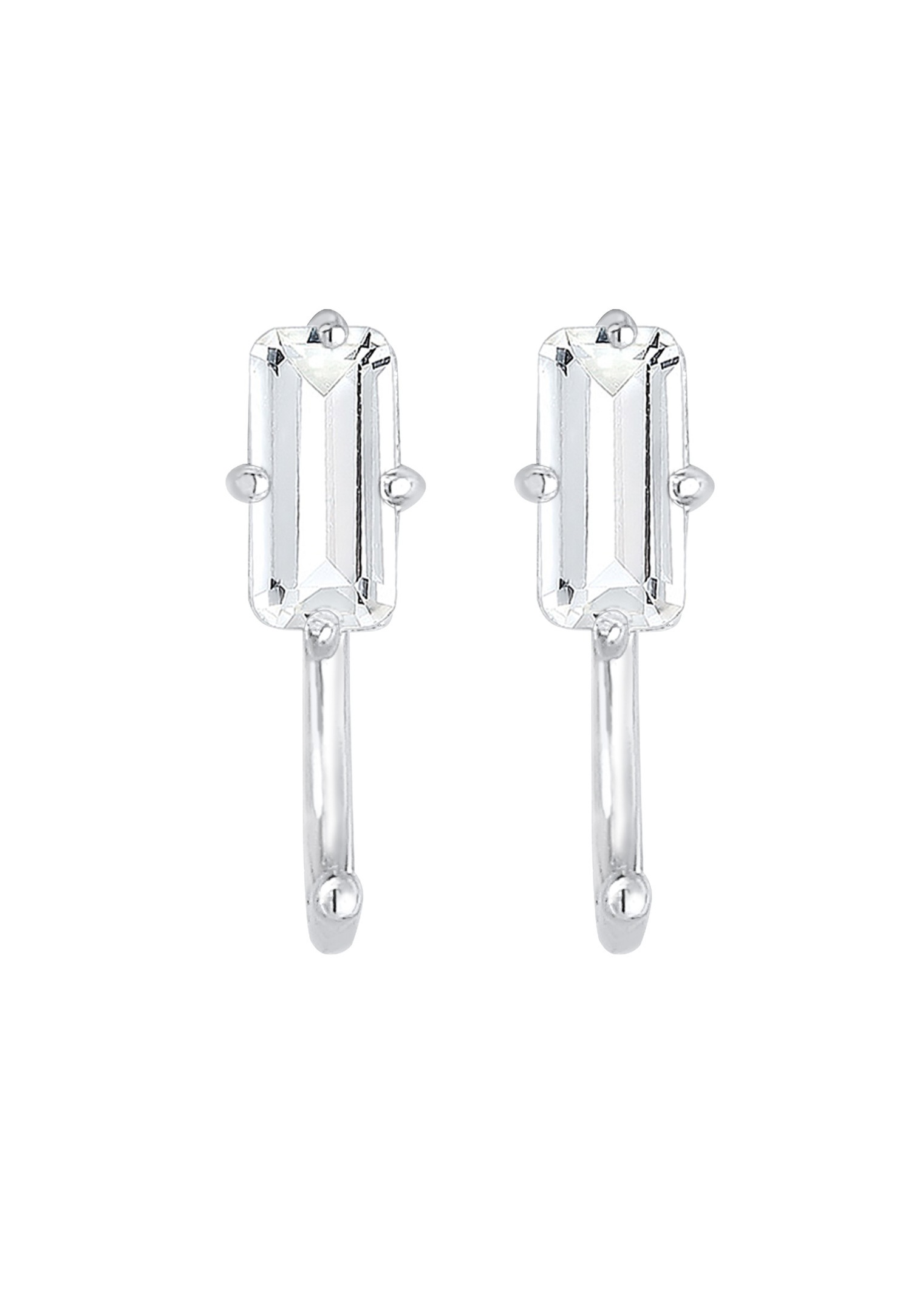 Elli PREMIUM Femme Créoles s'Amusent avec la Pierre Topaze en Argent Sterling 925