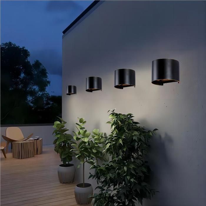 Aplique de pared - SMOTOP - 12W - Negro - Aluminio