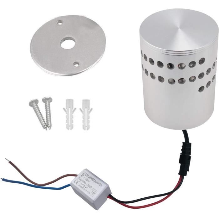 Aplique de pared LED, aplique de pared de aluminio, luz para baño, aplique de pared moderno - 3 piezas