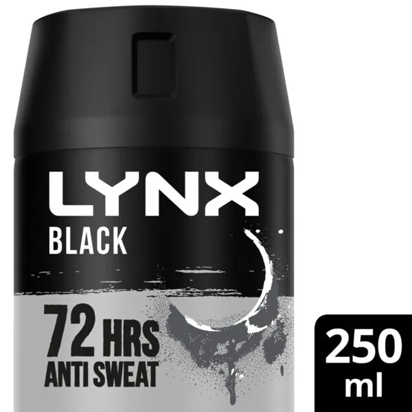 „Lynx XXL Black“ 72 valandų antiperspirantas-dezodorantas purškiklis, 250 ml