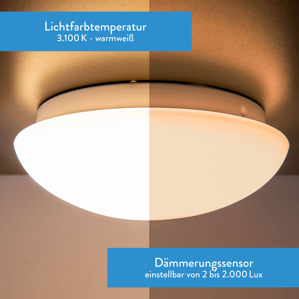 Φωτιστικό οροφής LED BERGEN, ⌀ 25,5 cm