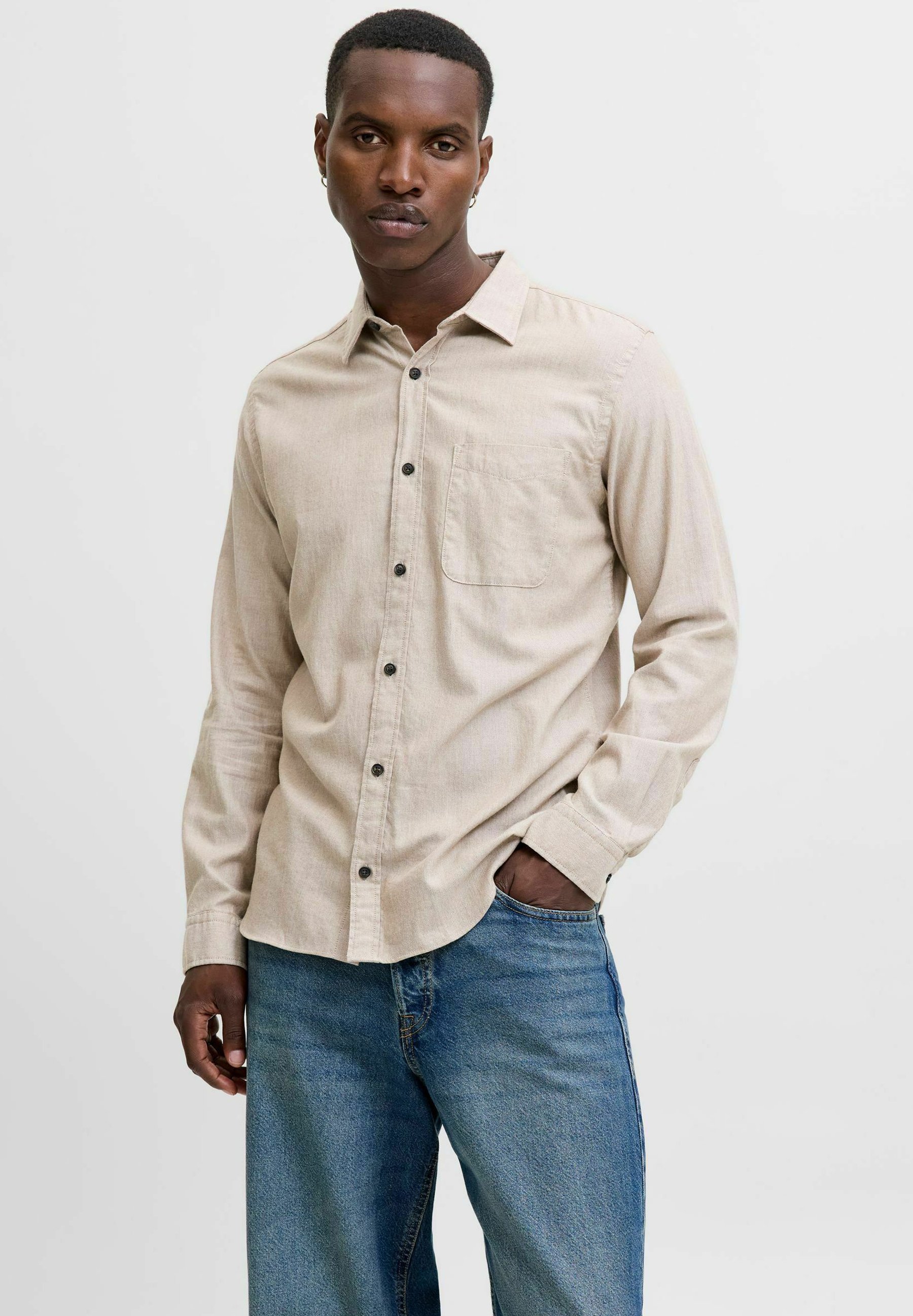 Jack & Jones JJECLASSIC SHIRT - Košeľa - ovsená