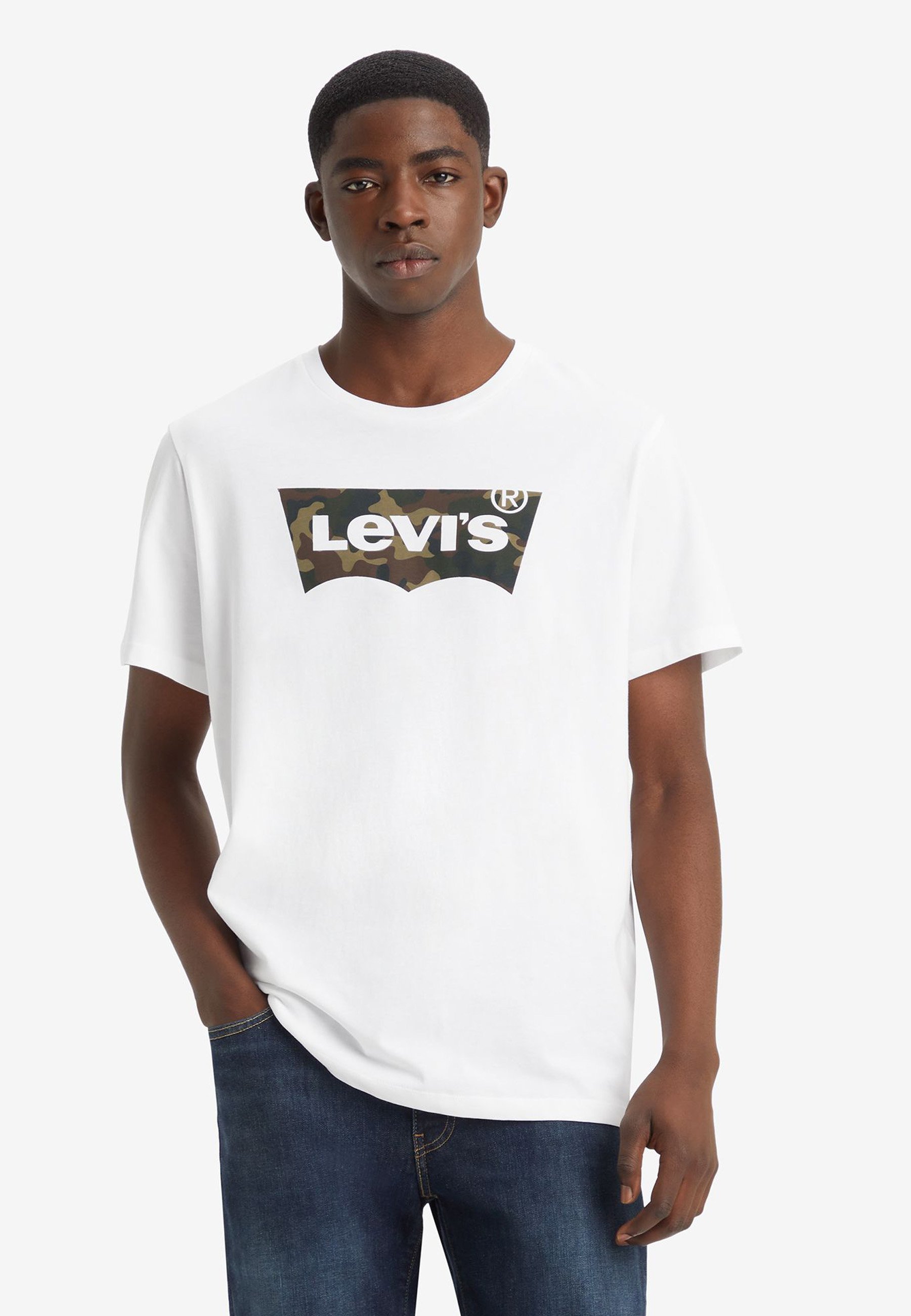 T-shirt grafica Levi's® HOUSEMARK - T-shirt stampata - bianco pieno