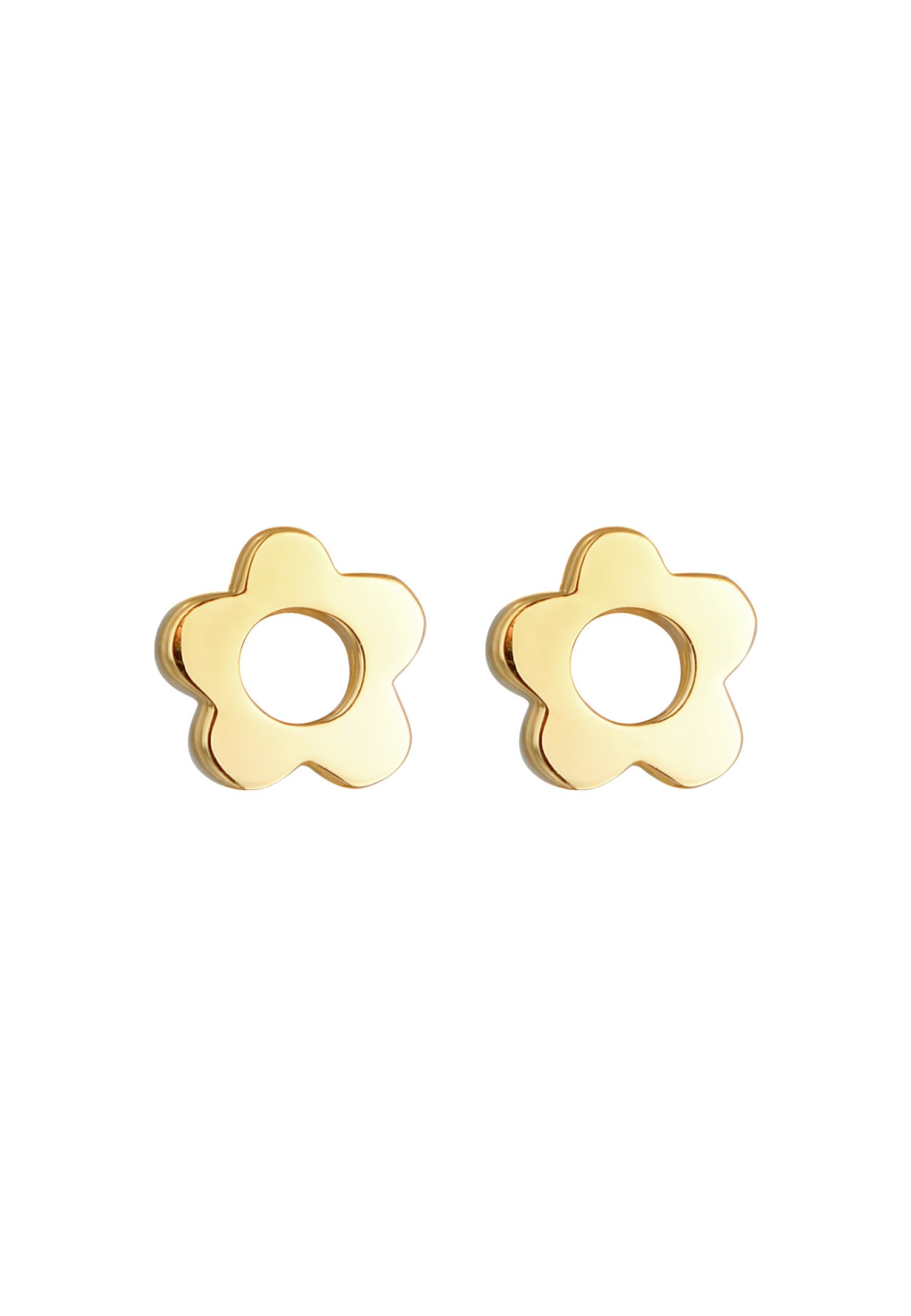 Elli Enfants clou d'oreille fleur découpée en argent 925 sterling