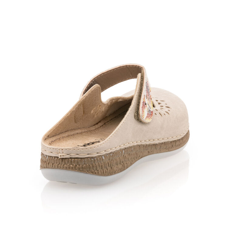 Zuecos/mules beige para mujer