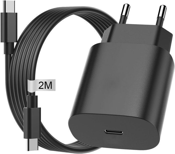 Caricabatterie rapido USB C da 45 W, cavo Type C compatibile con Samsung Galaxy S24 ULTRA/S23/S2 Plus/S21 FE 5G/Note 20 ecc. (cavo da 2 m)