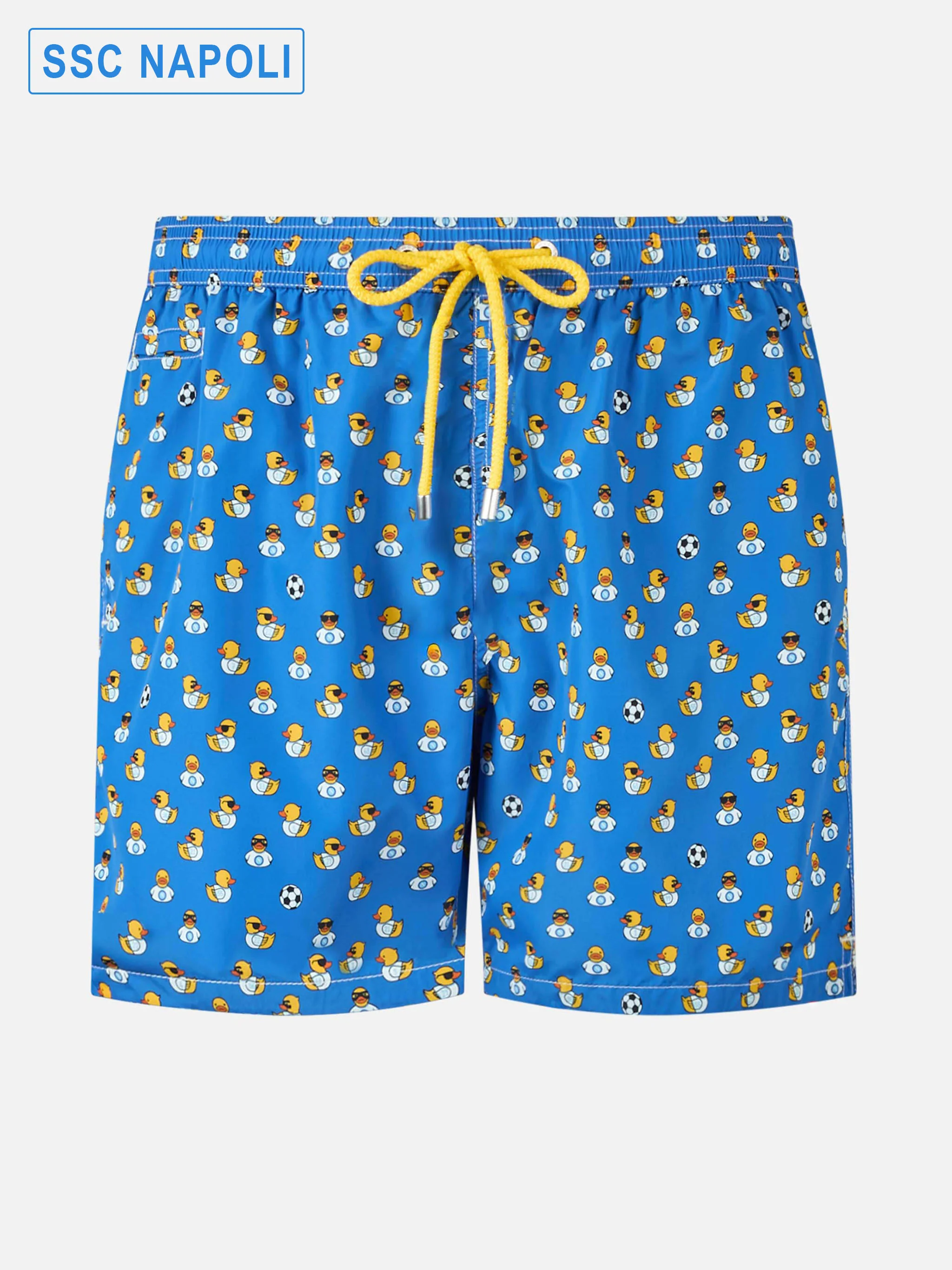 Costume da bagno da uomo in tessuto leggero con stampa logo Ducky e Na