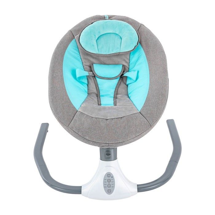 Balancelle Électrique Bébé 1-12 Mois, Balancement Automatique 4 Angles, Musique Bluetooth, Télécommande, Pliable et Sécurisée