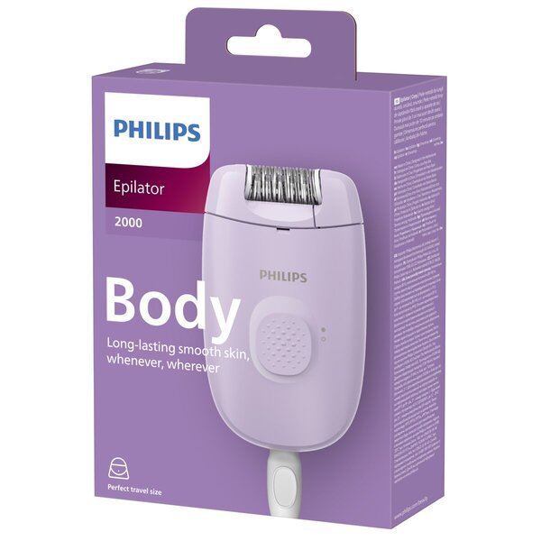 Philips 2000 Series BRE238/00 epilator za telo vijoličen