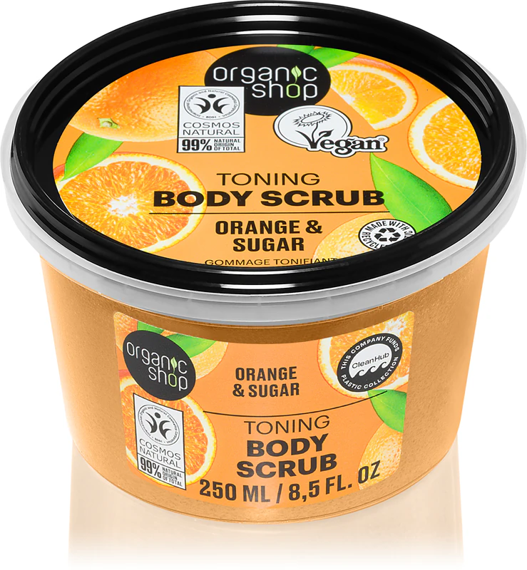 Esfoliante Corporal Tonificante de Laranja e Açúcar da Organic Shop
