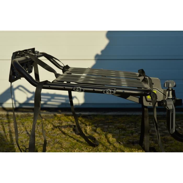 Plataforma multiusos Buzzrack Pro S - Modelo Pro S - Capacidad de 75 kg - Soporte para matrícula - 4 correas incluidas