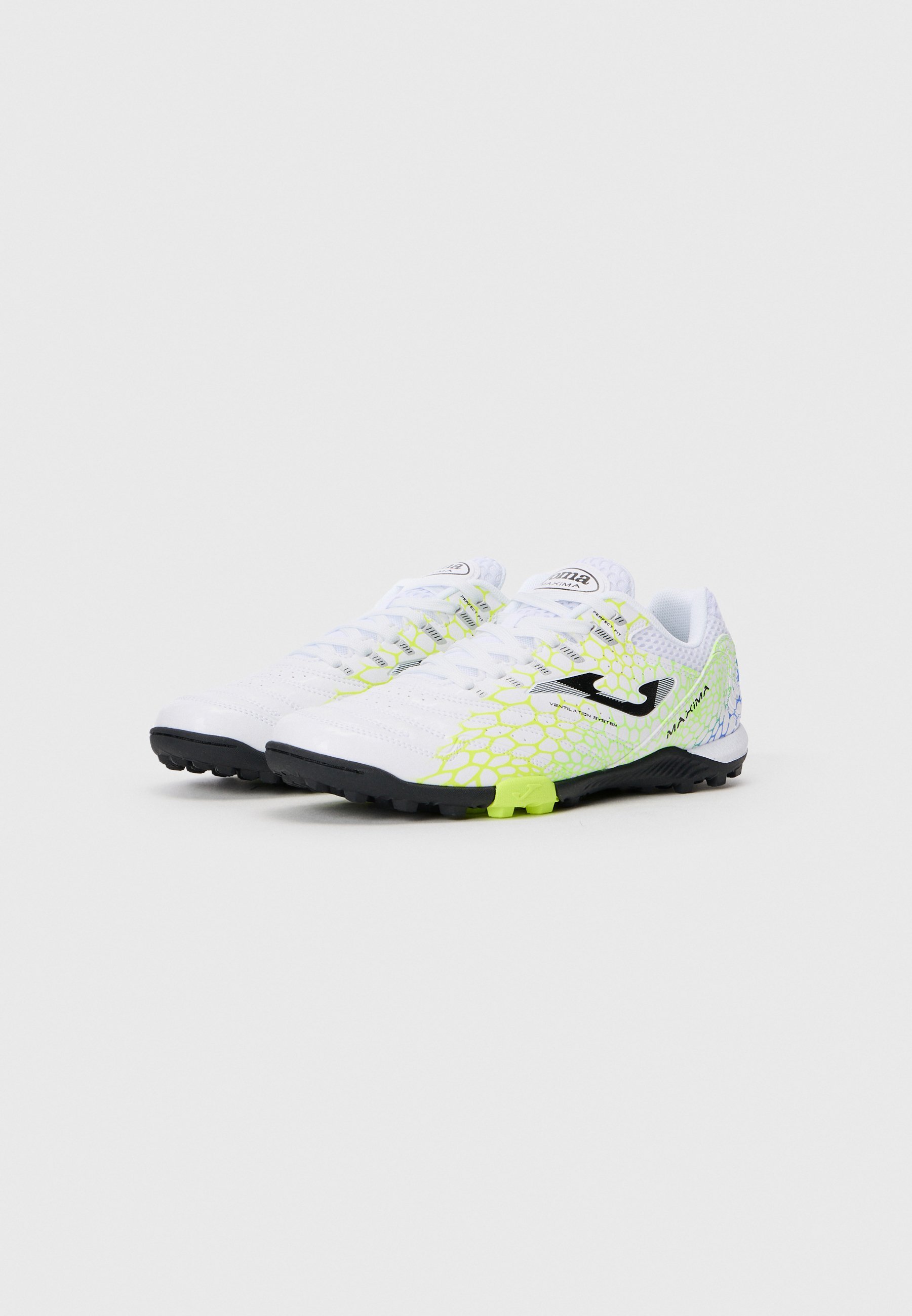 Joma MAXIMA - Chaussures de football en salle - blanc/jaune/vert