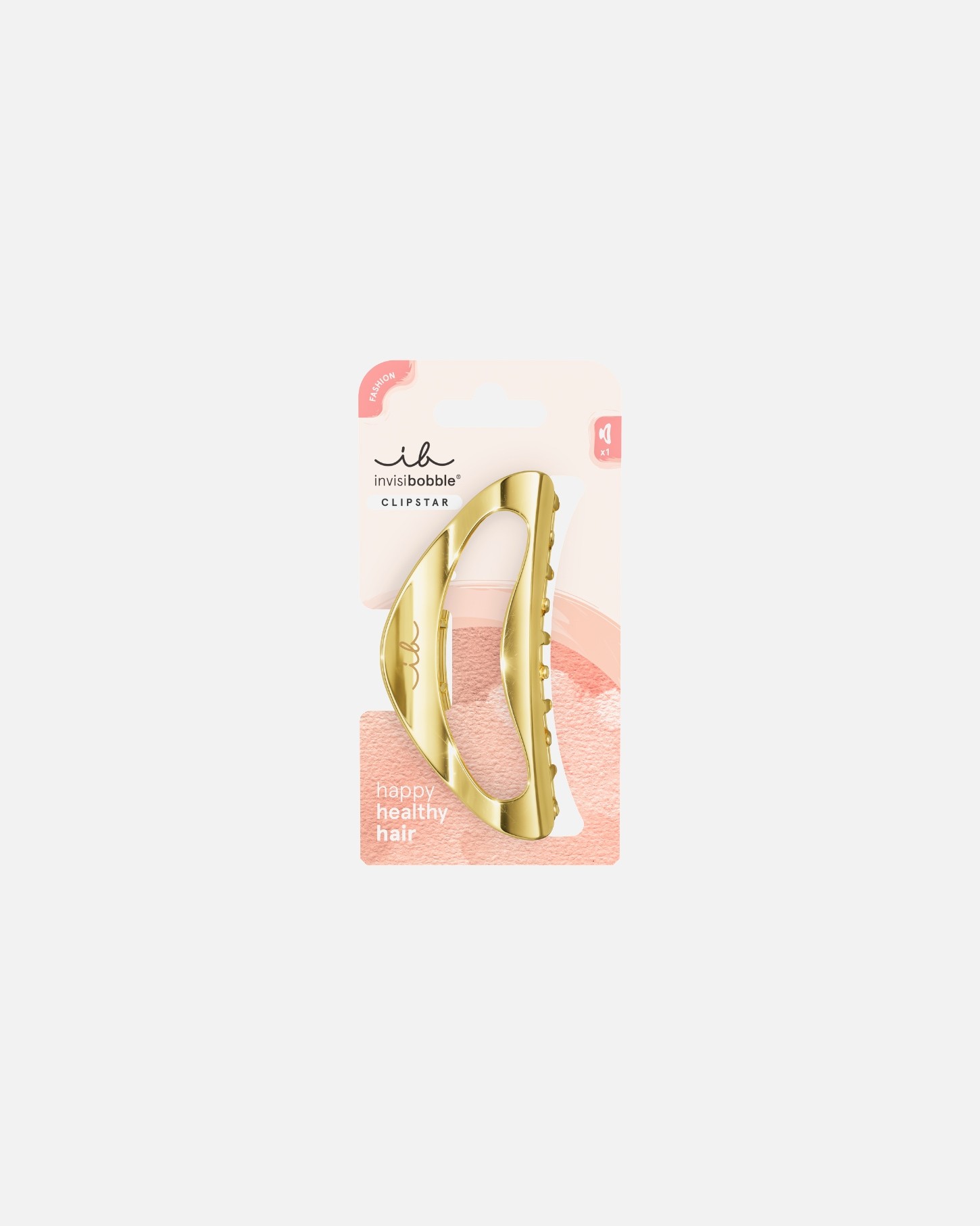 Nematomas plaukų segtukas Clipstar Gold Luxe - 1 vnt.