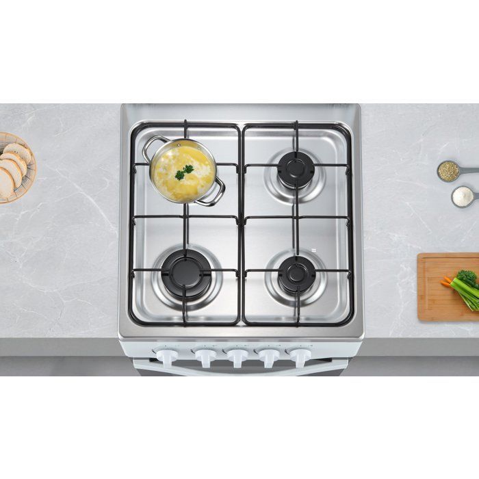 Cocina de gas - OCEANIC - OCEACG5055GW - 4 quemadores - 7700 W - Blanca