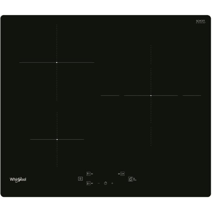 Induction hob - WHIRLPOOL - WSQ1160NE - 3 burners - 60 cm - Black