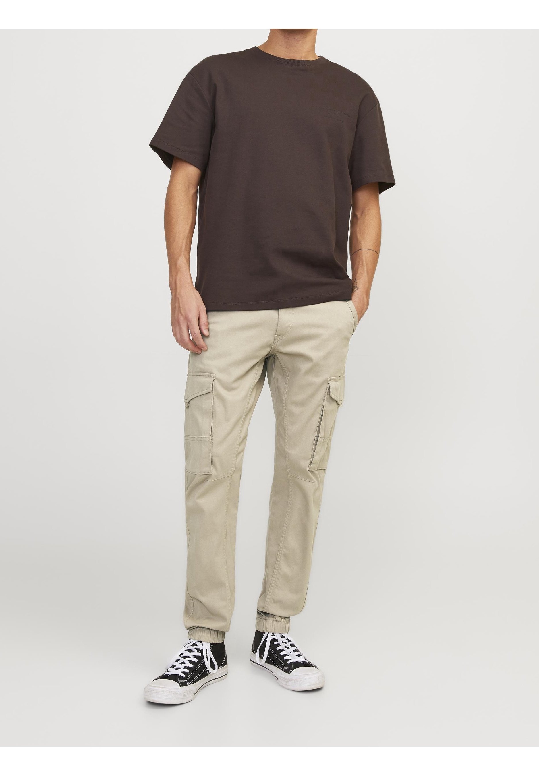 Jack & Jones cargobroek - donkergrijs