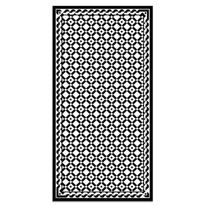 Vinylteppich Panorama Quadratisches Geometrie 40x80 cm - Teppich für Küche, Büro und Wohnzimmer aus PVC