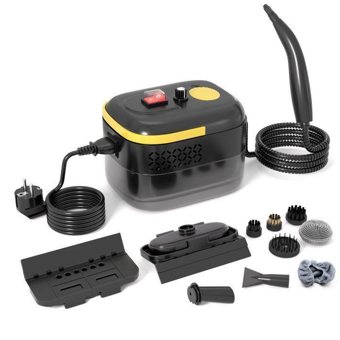 Nettoyeur vapeur portable - HEALIFE - 2500W/1200ml - 120°C - 11 accessoires - Double tension