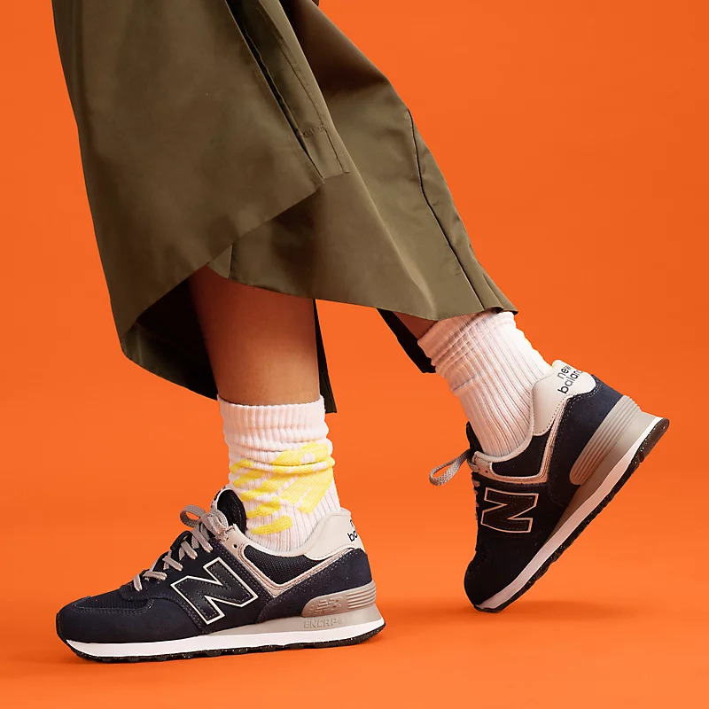 Damskie buty Core 574 – granatowe z białym