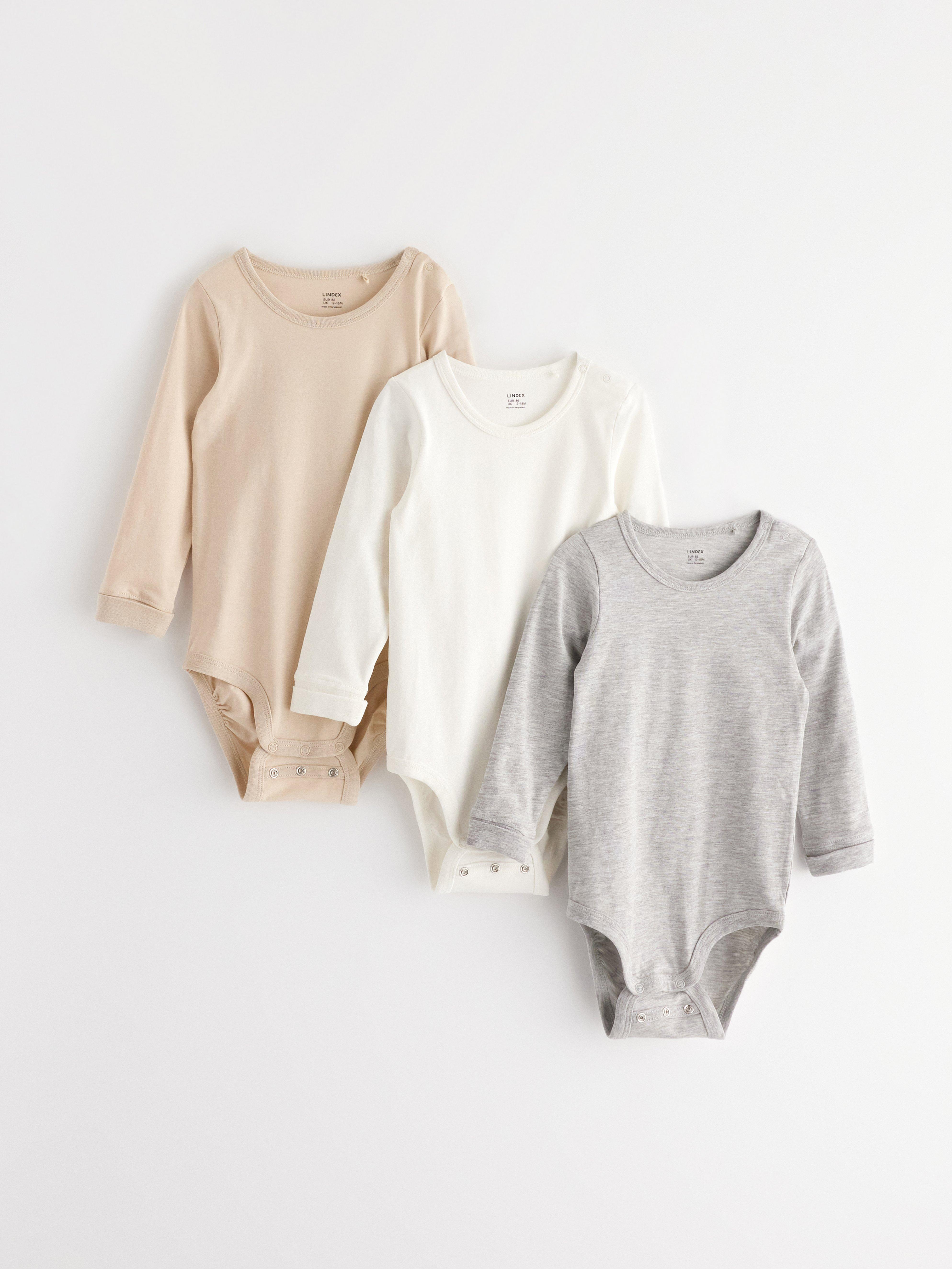 Confezione da 3 body beige chiaro