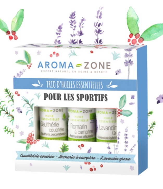 Cadeauset met essentiële oliën - Trio van essentiële oliën - Voor sporters