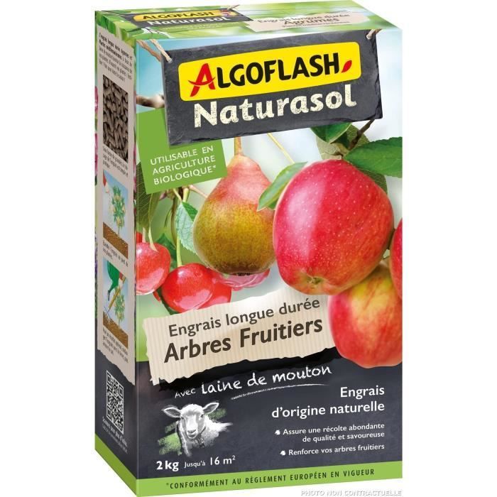 ALGOFLASH NATURASOL Fertilizante de longa duração para árvores frutíferas - 2kg